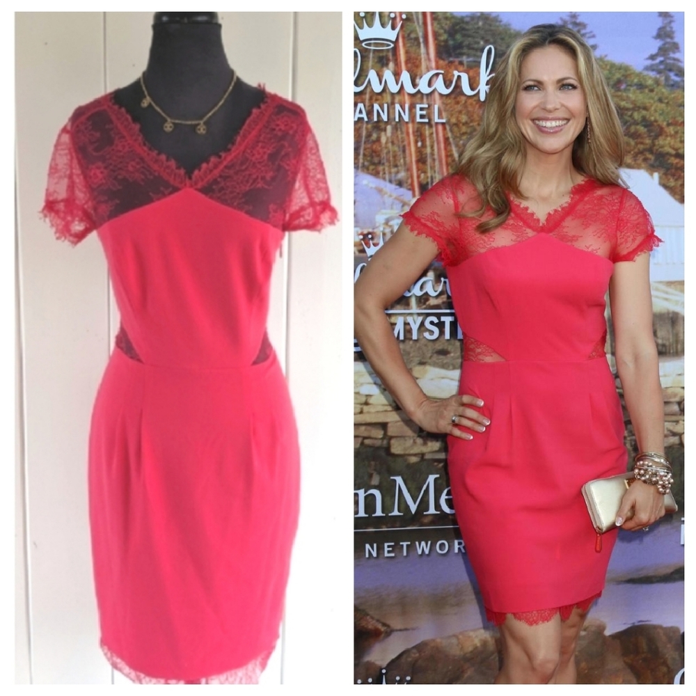 SOLD ❤️BCBGMAXAZRIA lace dress NWT sz 4 - Picture 1 of 12